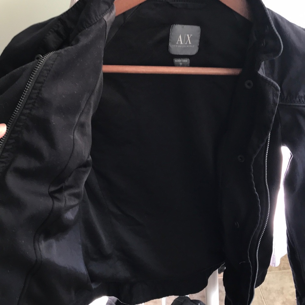Vintage Y2K Armani Exchange Moto Jacket - Picture 5 of 8